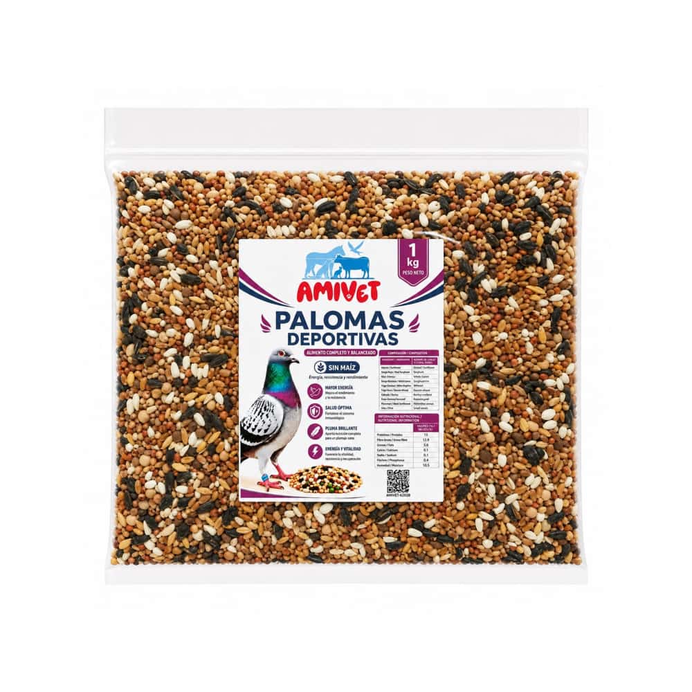 Pienso para Palomas Deportivas Amivet (1 kg / 2.2 lb) - Miniatura 1