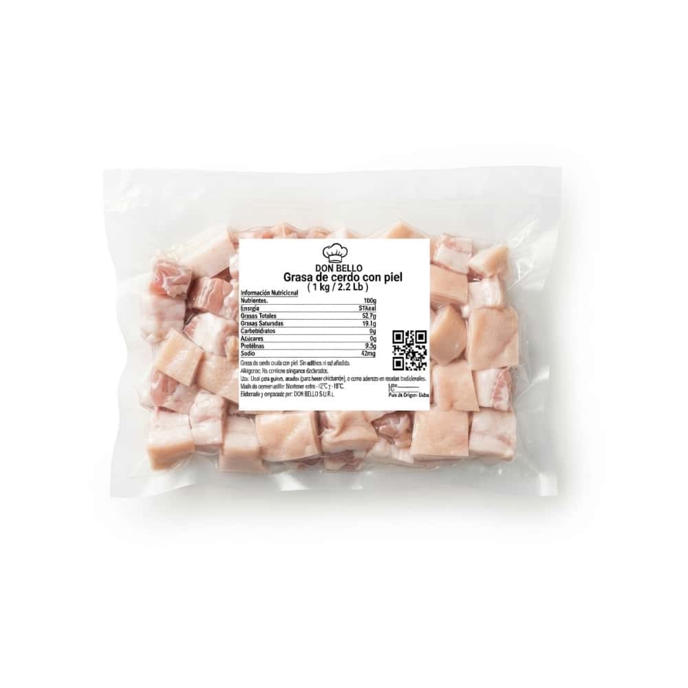 Grasa de cerdo con piel Don Bello (1 kg / 2.2 lb) - Miniatura 1