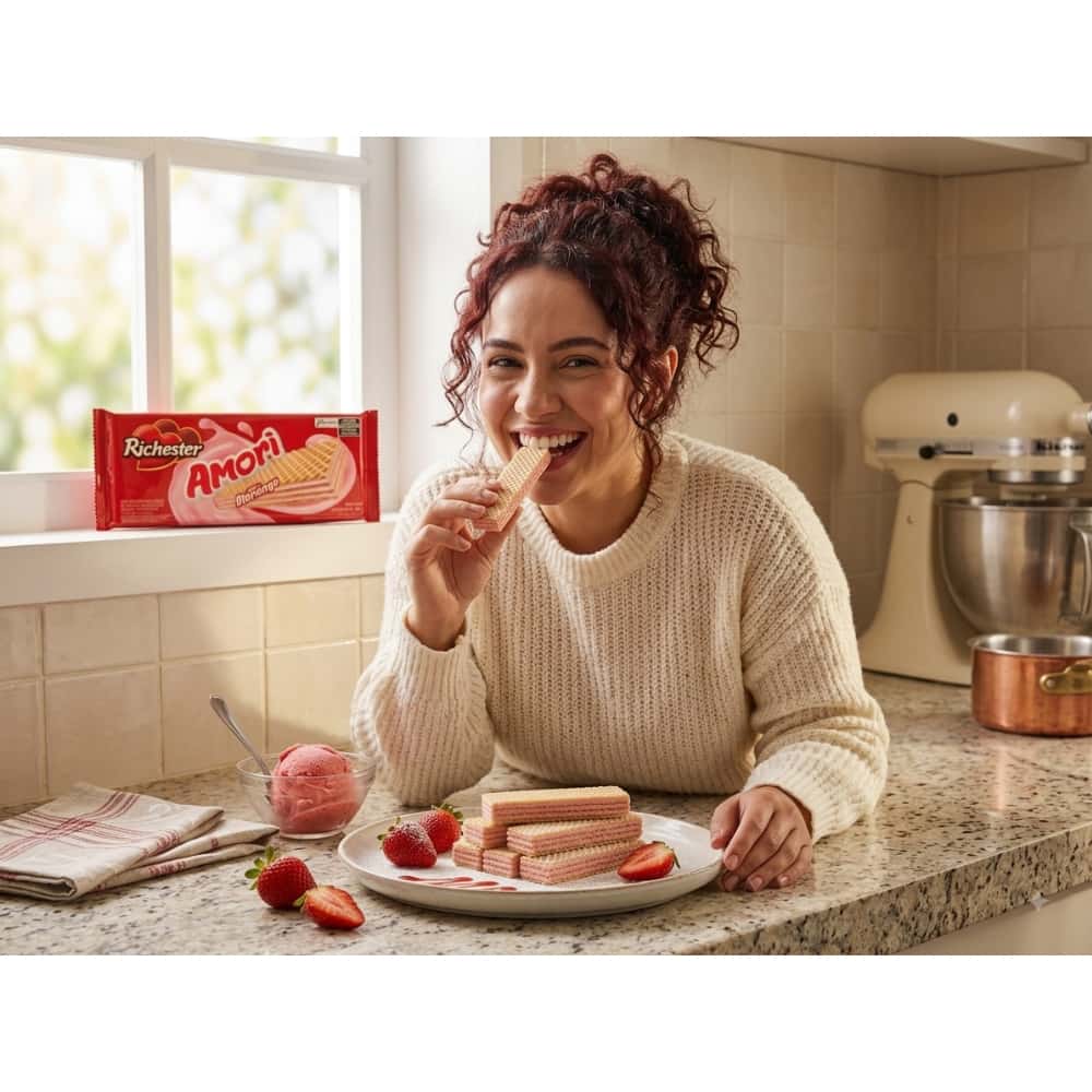 Sorbetos con relleno sabor fresa Amori Richester (80 g / 2.82 oz) - Miniatura 5