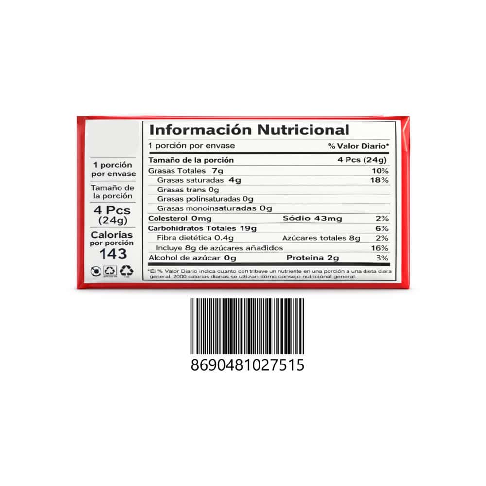 Galletas rellenas de crema de cacao Choco Latey (48 g / 1.69 oz) - Miniatura 2