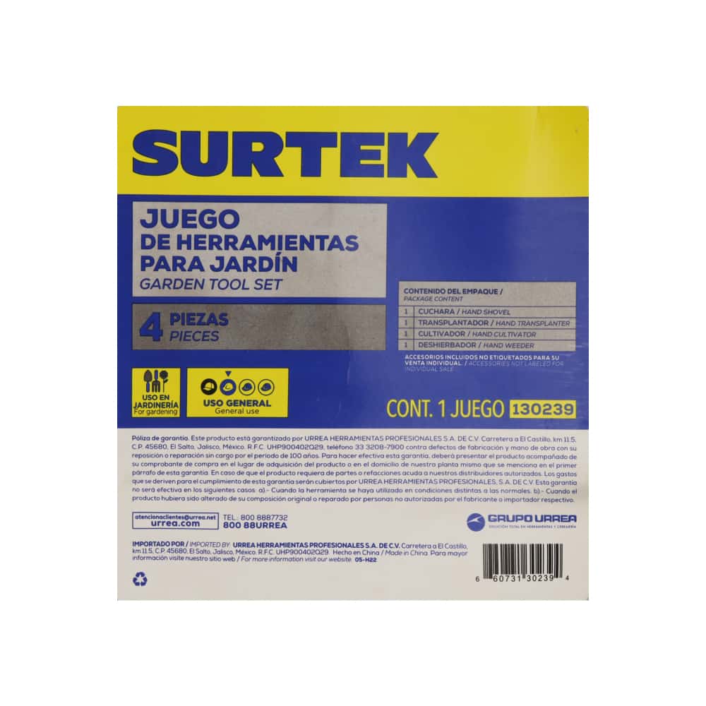 Juego de herramientas para jardinería de 4 piezas Surtek 130239 - Miniatura 3