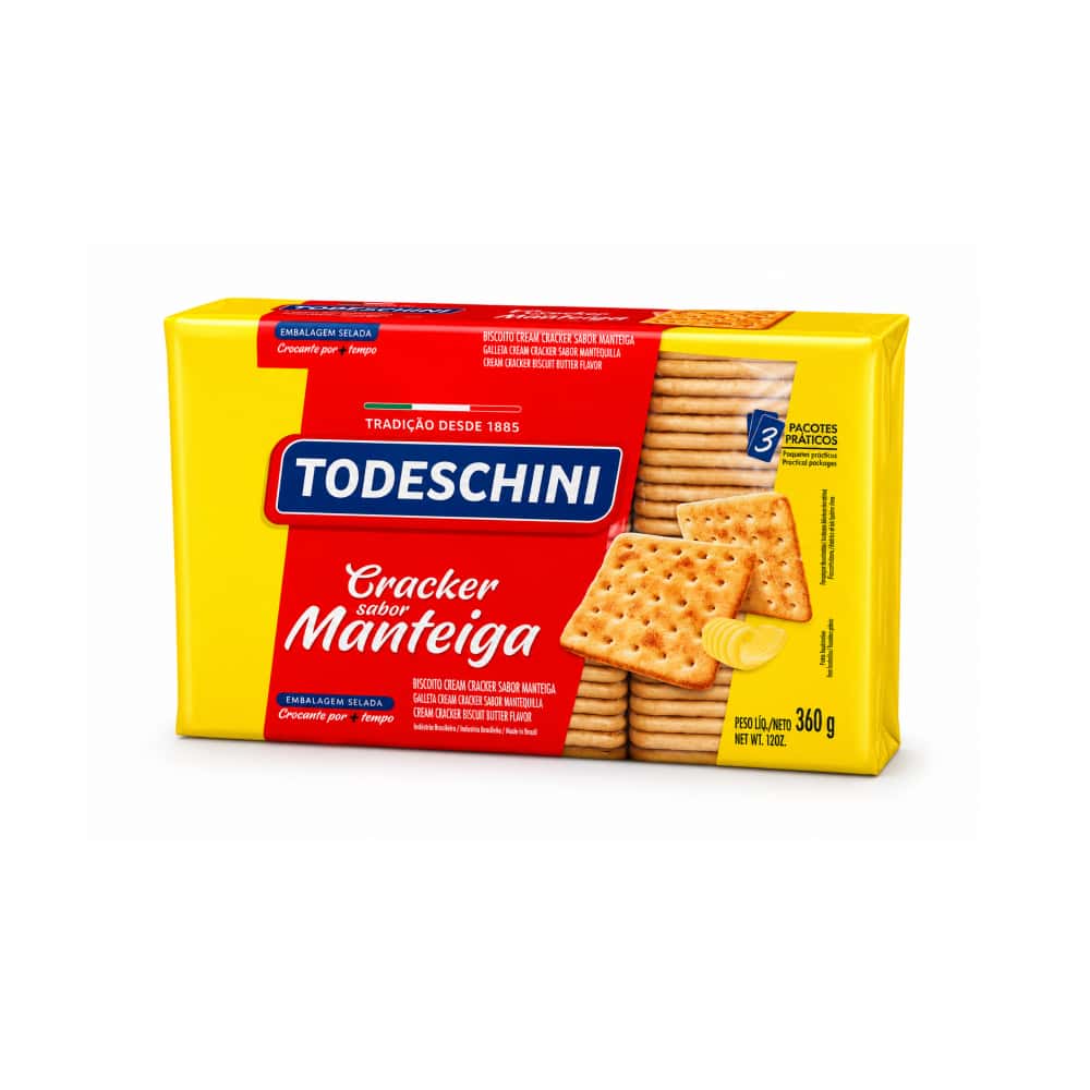 Galletas Cream Cracker sabor mantequilla Todeschini (8 x 360 g / 12 oz) - Miniatura 2