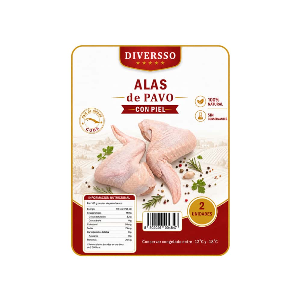 Alas de pavo con piel Diversso (454 g / 1 lb) - Miniatura 4