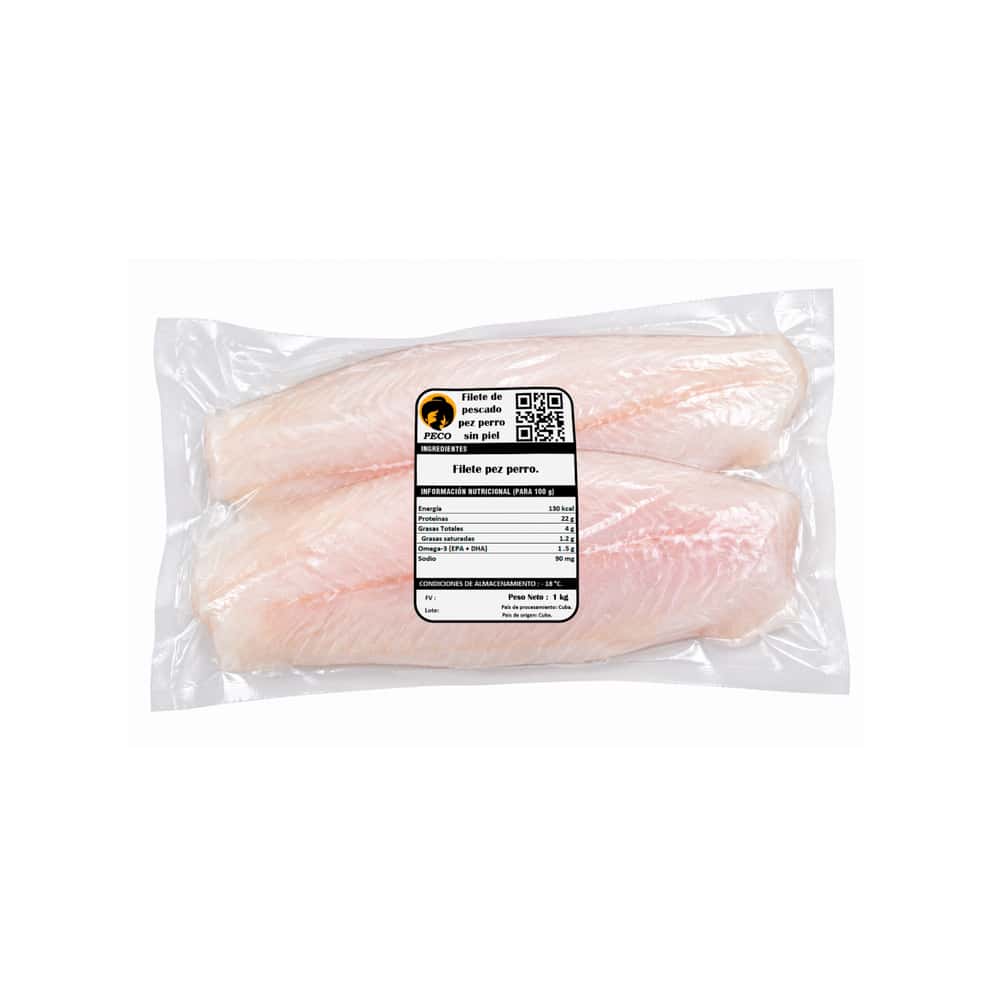 Filete de pescado pez perro sin piel Peco (1 kg / 2.2 lb) - Miniatura 2
