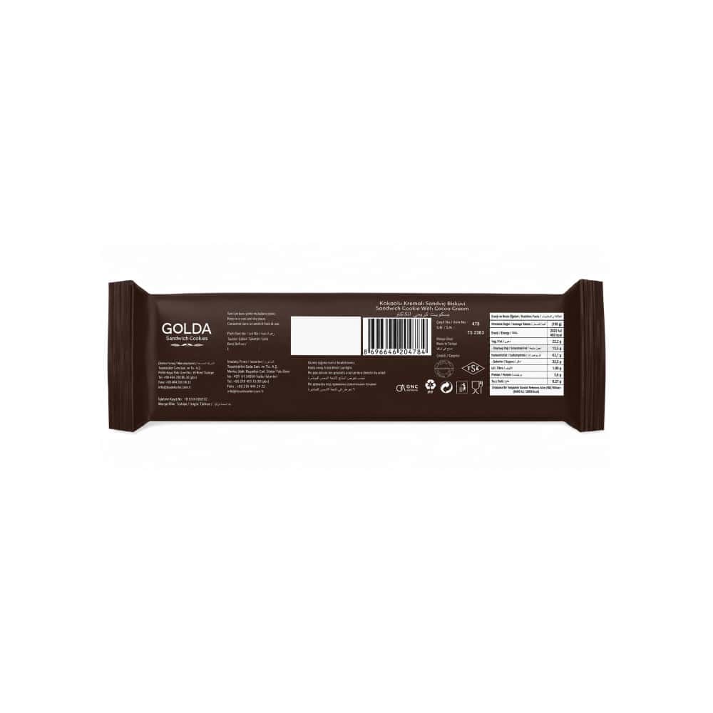 Galleta sándwich de chocolate con crema de vainilla Keyf Golda (4 X 50 g / 1.76 oz) - Miniatura 3