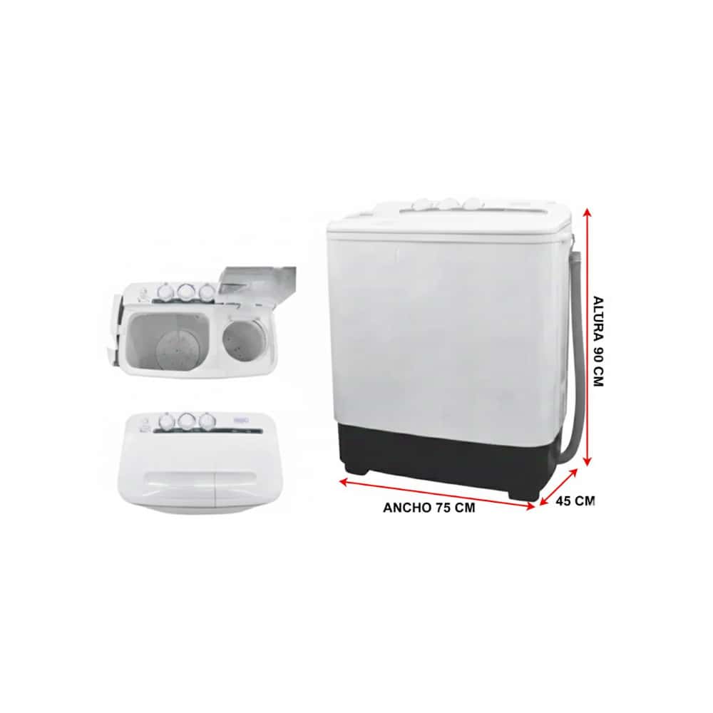 Lavadora semiautomática de 7 kg color blanco Royal RWT700 - Miniatura 7