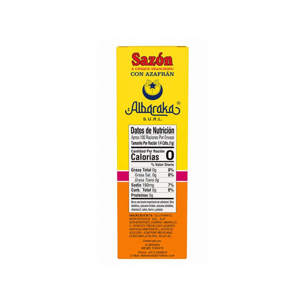 Sazón con azafrán Albaraka (100 g / 3.52 oz) - Miniatura 2