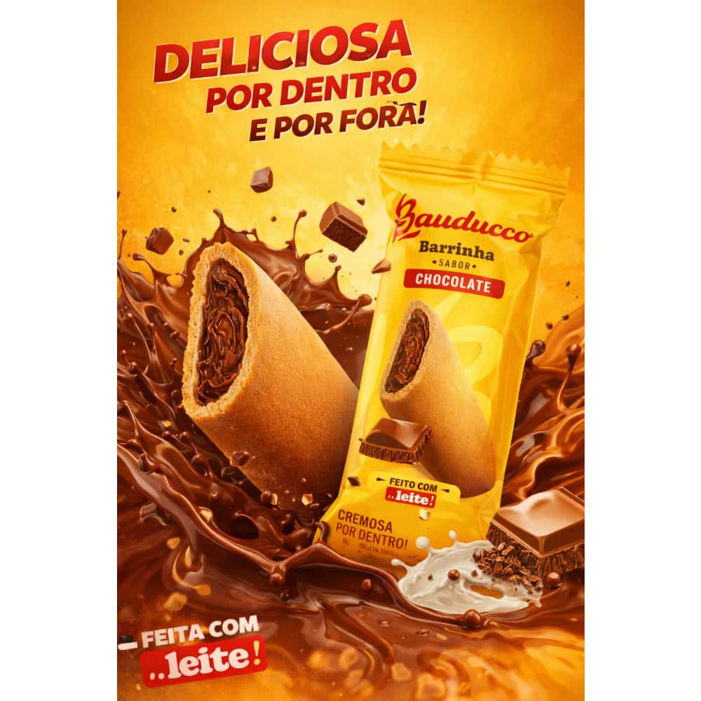 Bizcocho con relleno sabor a chocolate Bauducco (3 x 25 g) - Miniatura 5