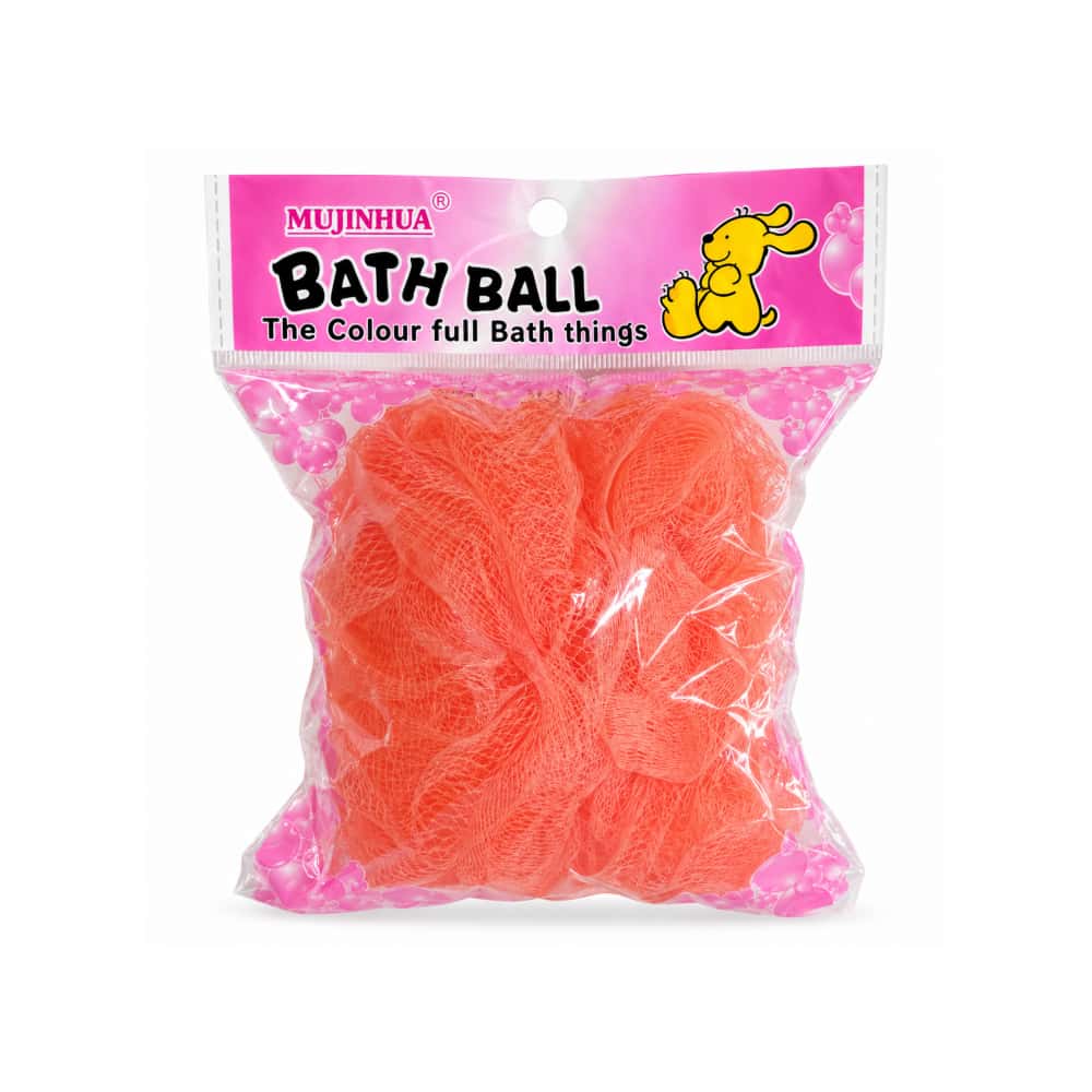 Esponja de baño tipo malla naranja Mujinhua (1 U) - Miniatura 1