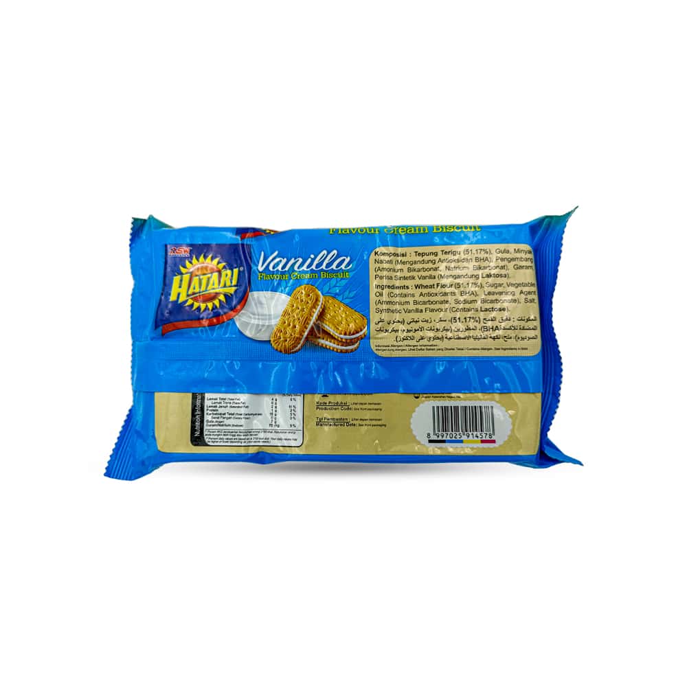 Galletas con crema sabor vainilla Hatari (190 g / 6.70 oz) - Miniatura 2