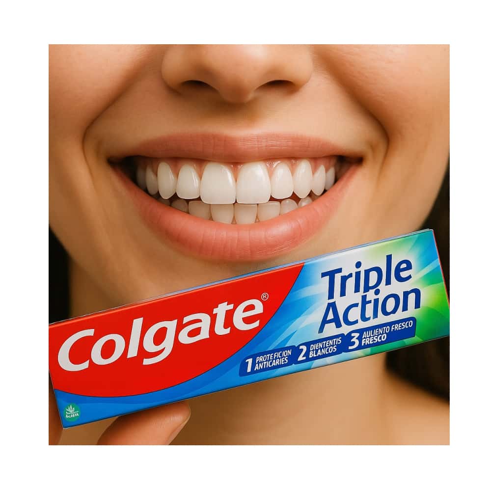 Pasta de dientes triple acción sabor menta intenso Colgate (4 x 75 ml) - Miniatura 5