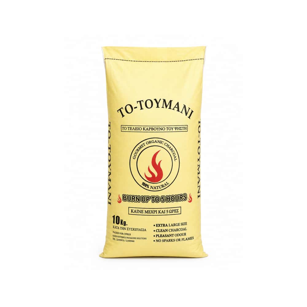 Carbón vegetal orgánico gourmet TO-TOYMANI (10 kg / 22 lb) - Miniatura 1