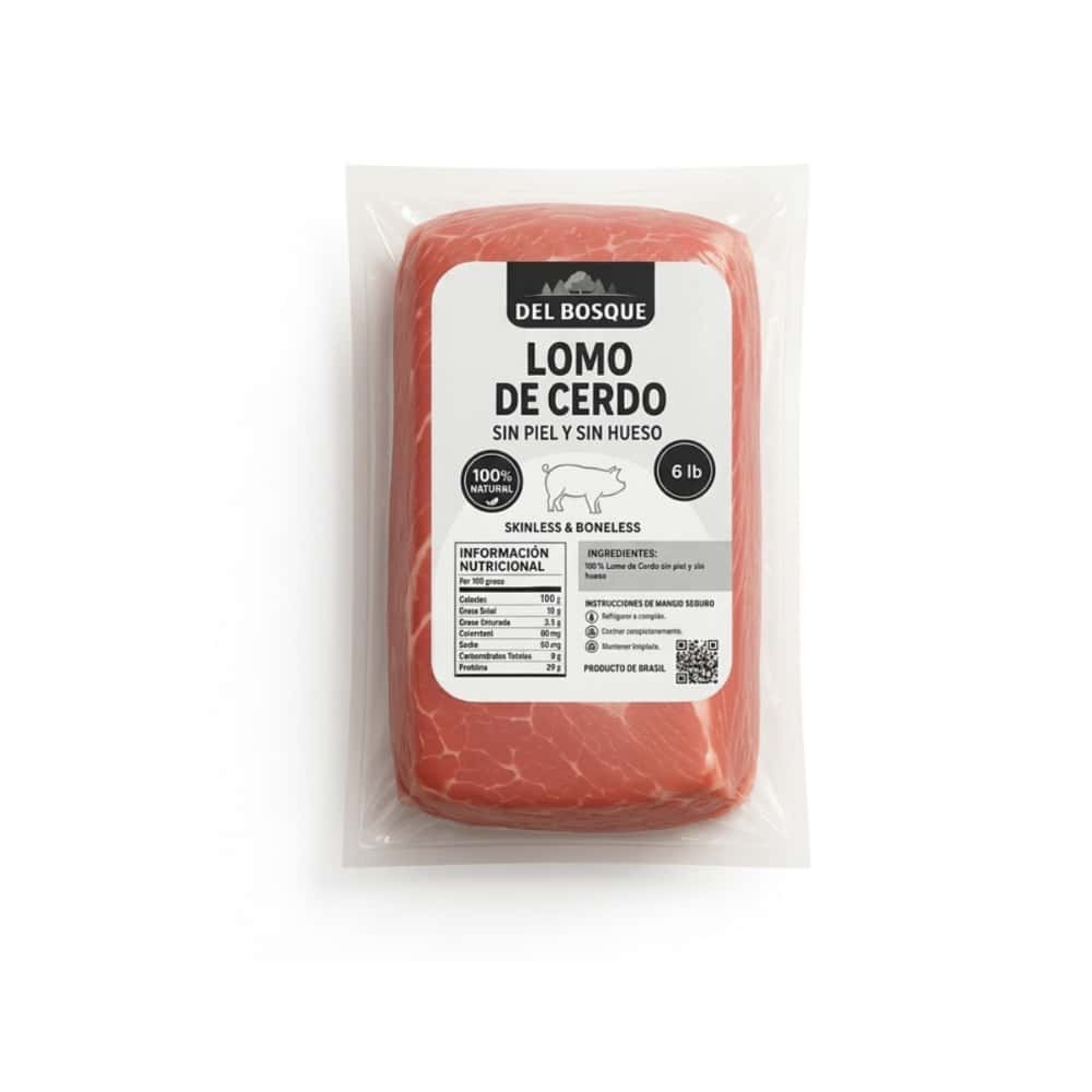 Lomo de cerdo sin piel y sin hueso Del Bosque (2.73 kg / 6 lb) - Miniatura 6