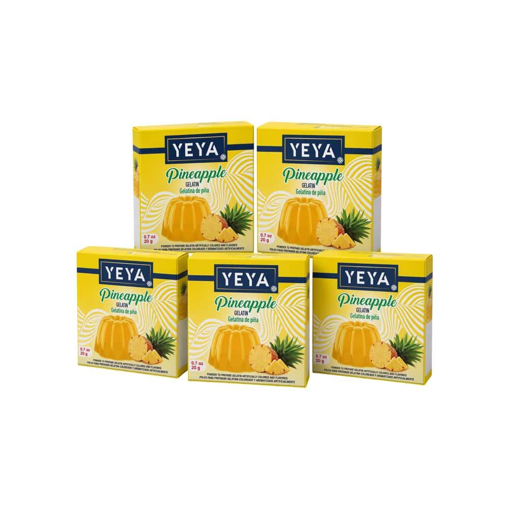 Gelatina sabor piña YEYA (5 x 20 g) - Miniatura 1