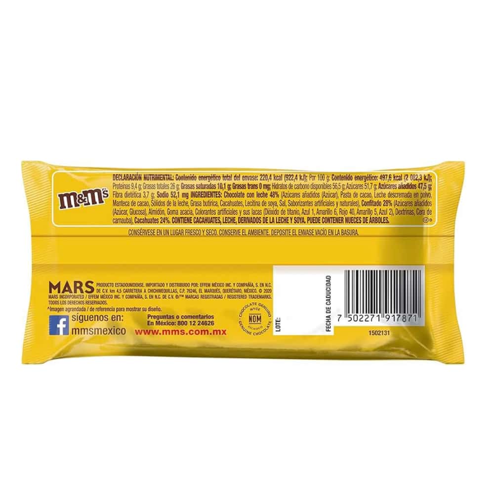 Chocolates con leche confitados con cacahuete M&M's (37.5 g / 1.32 oz) - Miniatura 2