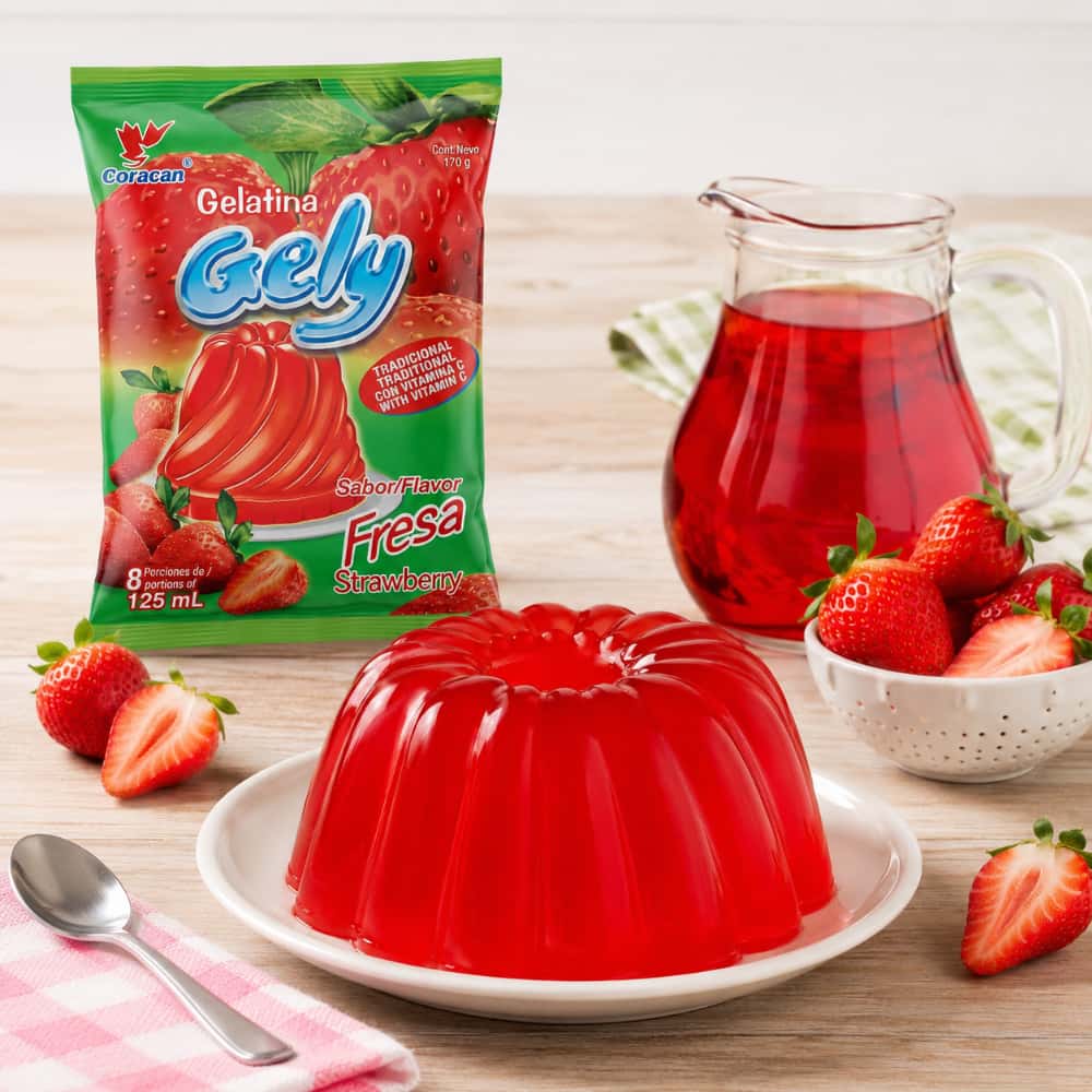Gelatina sabor fresa Gely (170 g / 6 oz) - Miniatura 4