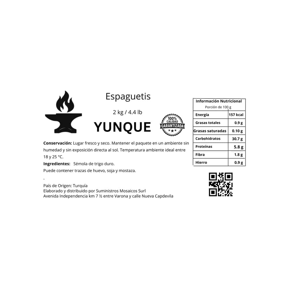 Espaguetis Yunque (2 kg / 4.4 lb) - Miniatura 3