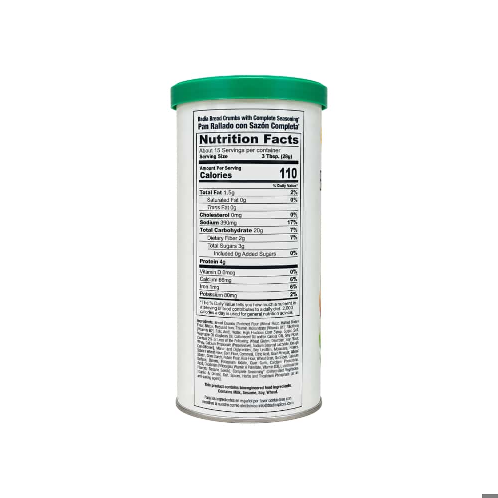 Pan rallado con sazón completo Badia (425 g / 15 oz) - Miniatura 10