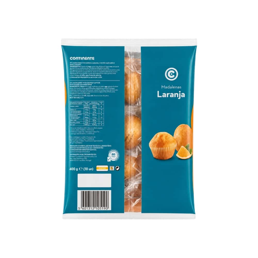 Magdalenas de naranja Continente (400 g / 14.11 oz) - Miniatura 3