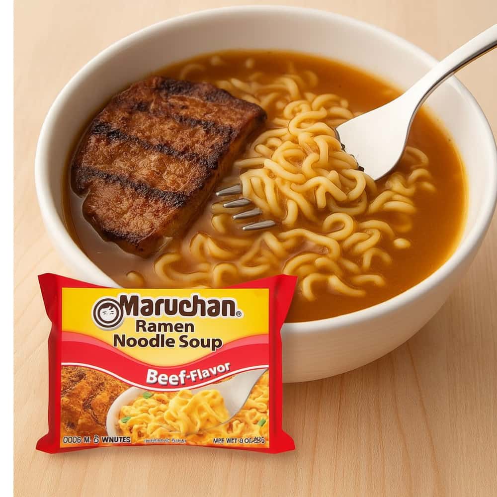 Sopa instantánea de fideos sabor carne de res Maruchan (85 g / 2.99 oz) - Miniatura 4