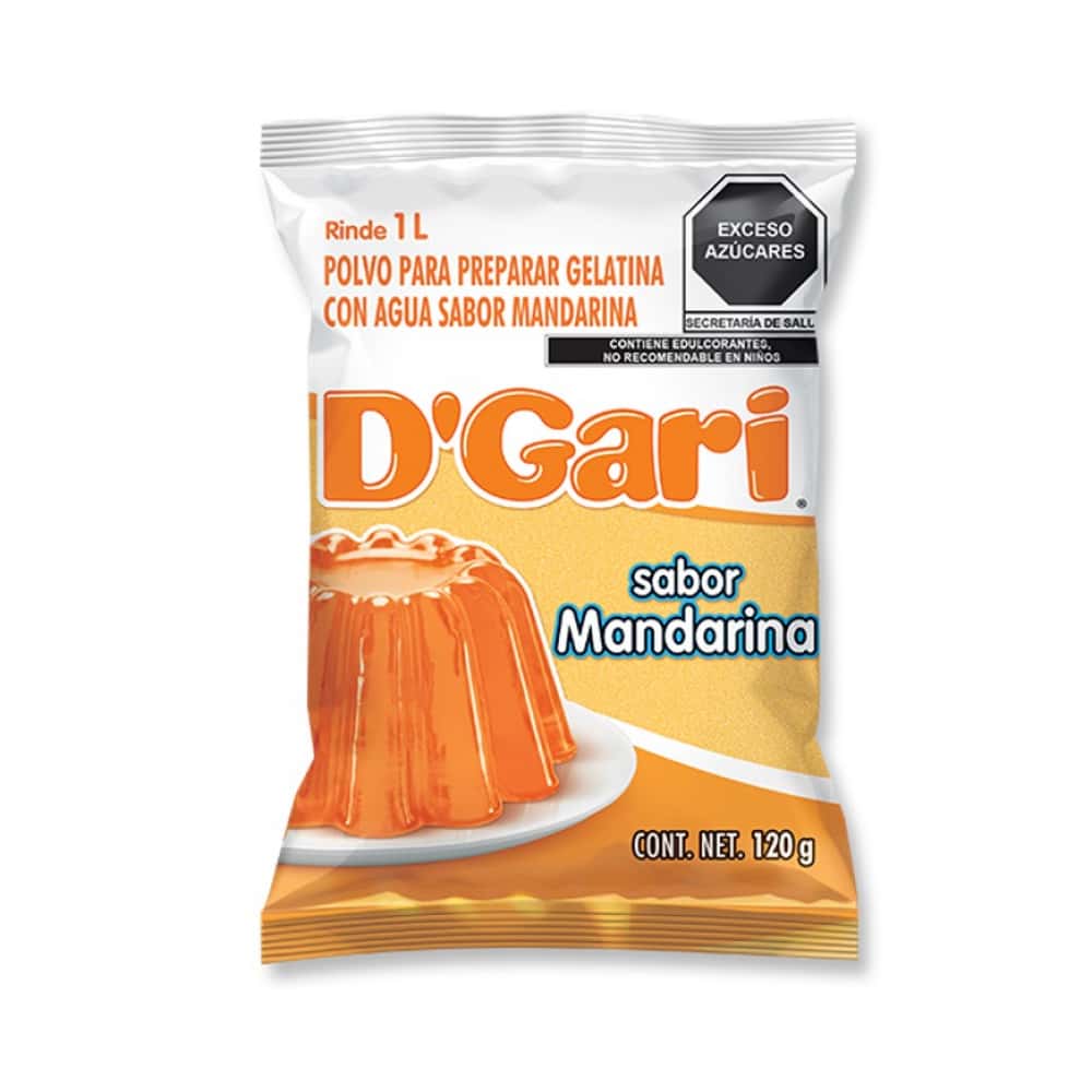 Gelatina sabor mandarina D'Gari (120 g / 4.2 oz) - Miniatura 2