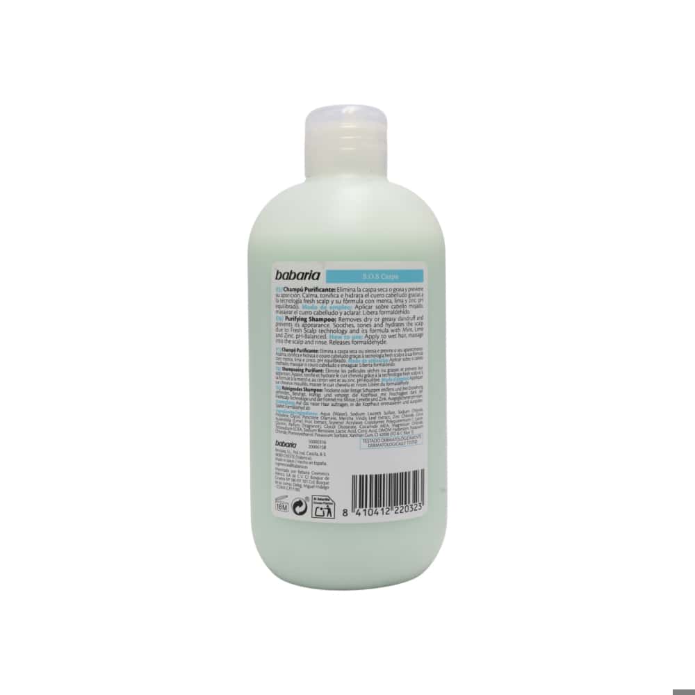 Champú purificante S.O.S caspa Babaria (500 ml) - Miniatura 3