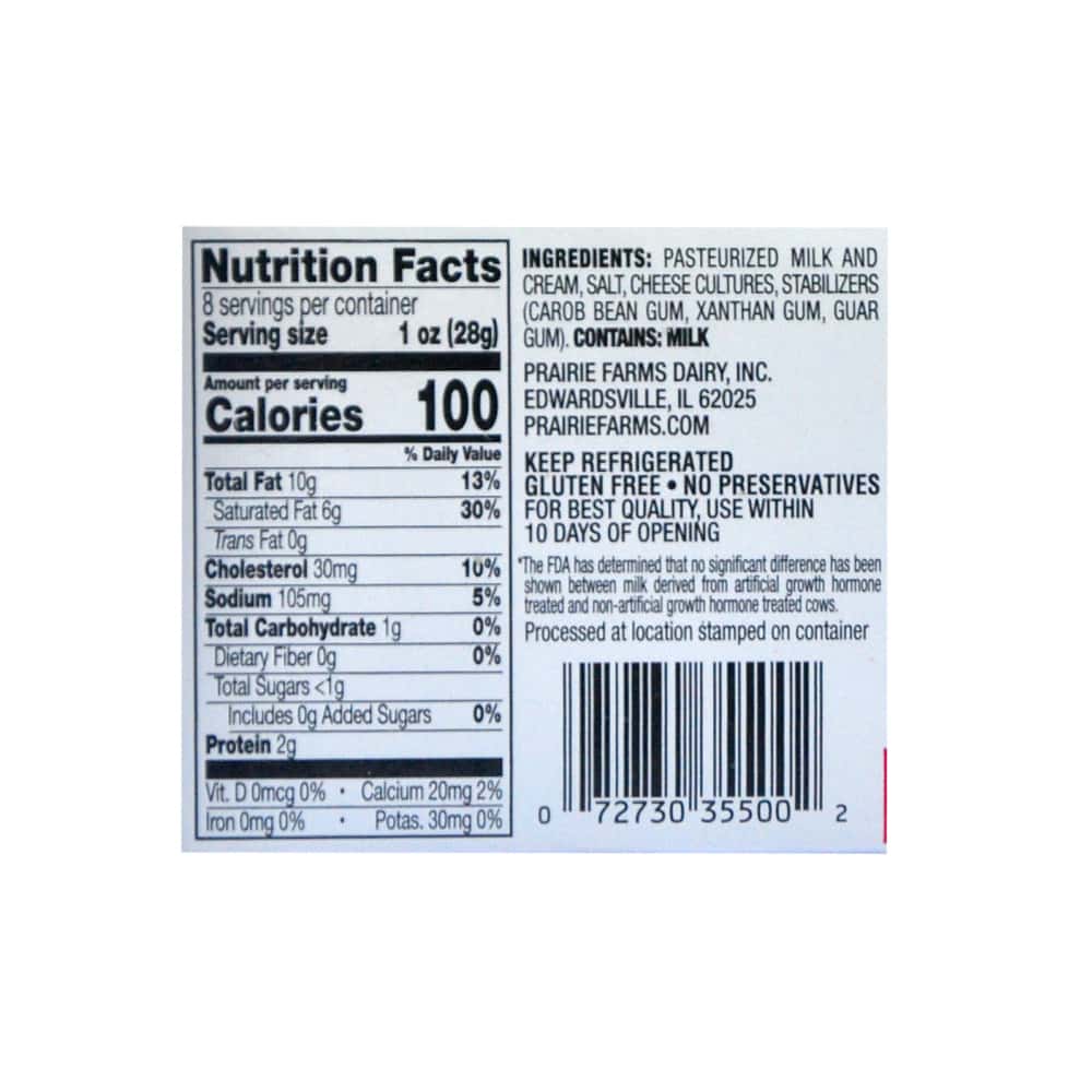 Queso crema Prairie Farms (226 g / 8 oz) - Miniatura 4