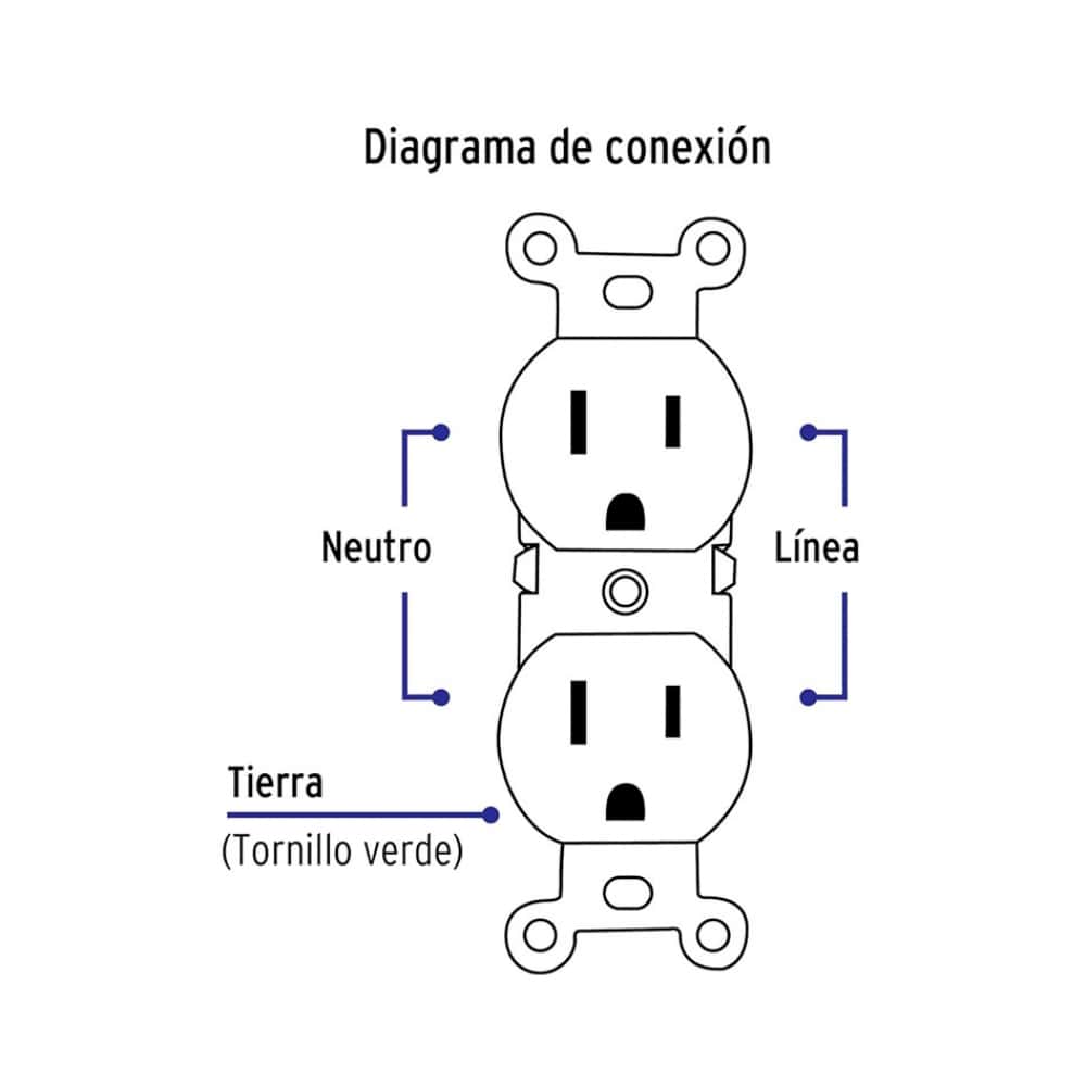 Tomacorriente universal doble beige Volteck PA-CODO-S - Miniatura 2
