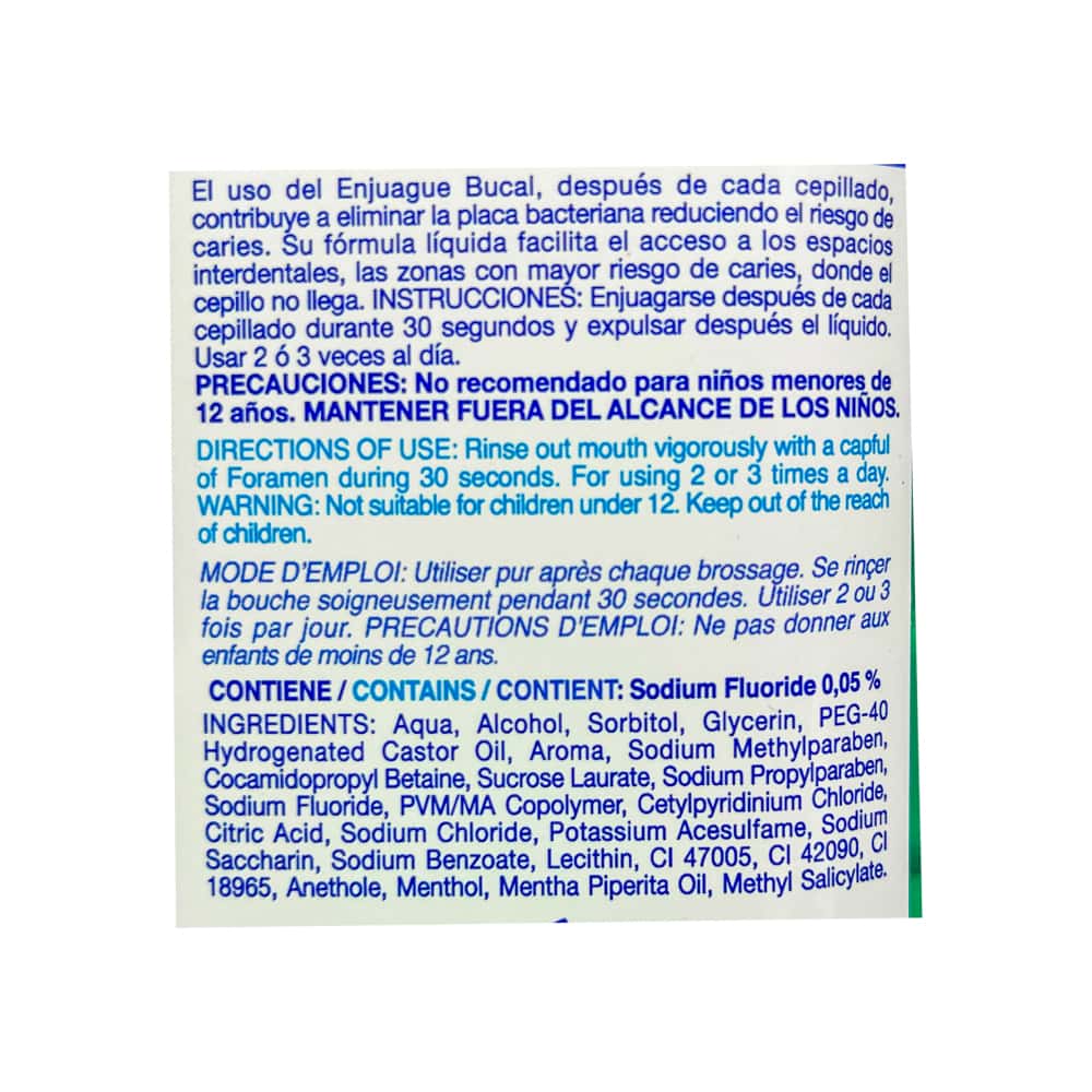 Enjuague bucal acción total Foramen (500 ml) - Miniatura 3