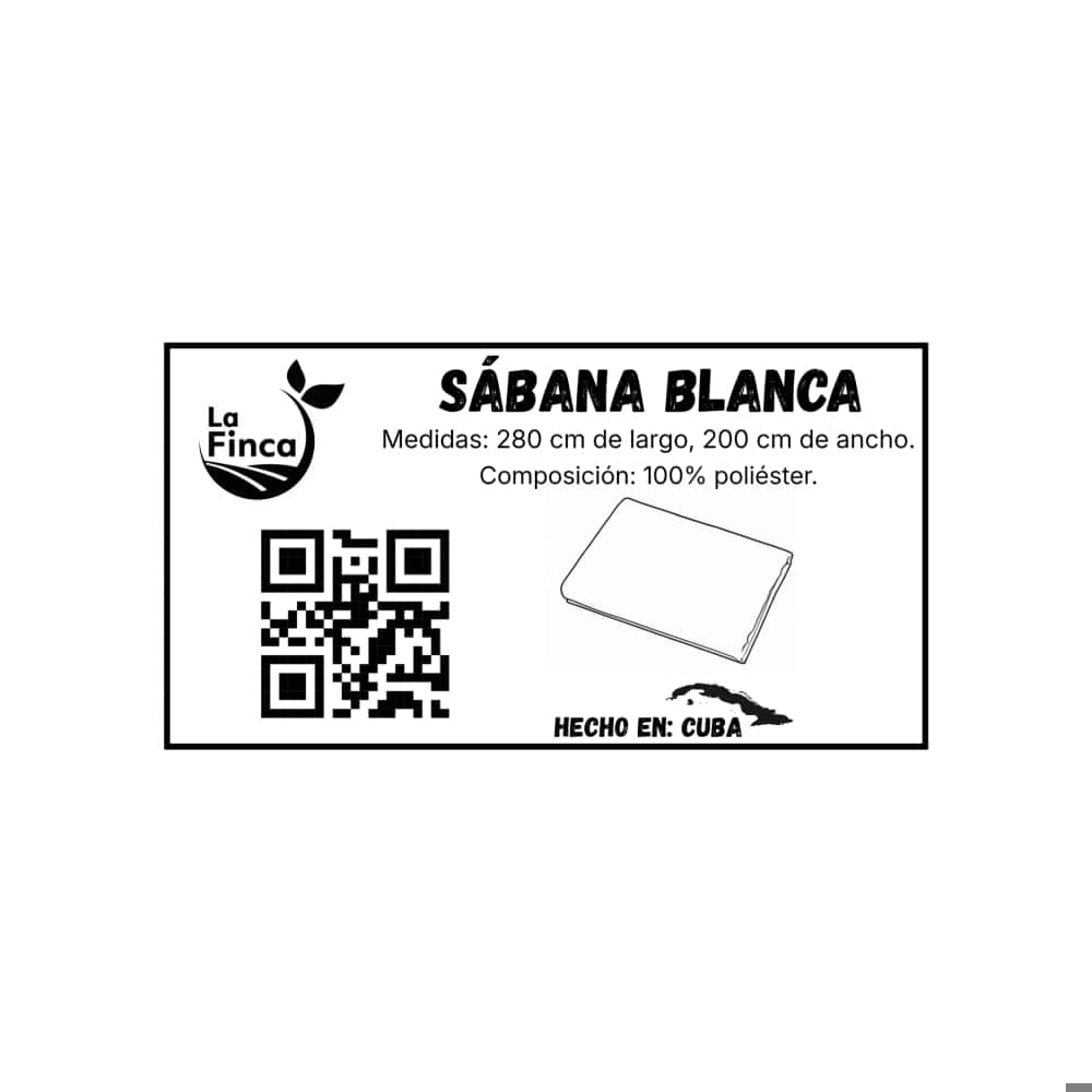 Sábana blanca 100% poliéster La Finca - Miniatura 3