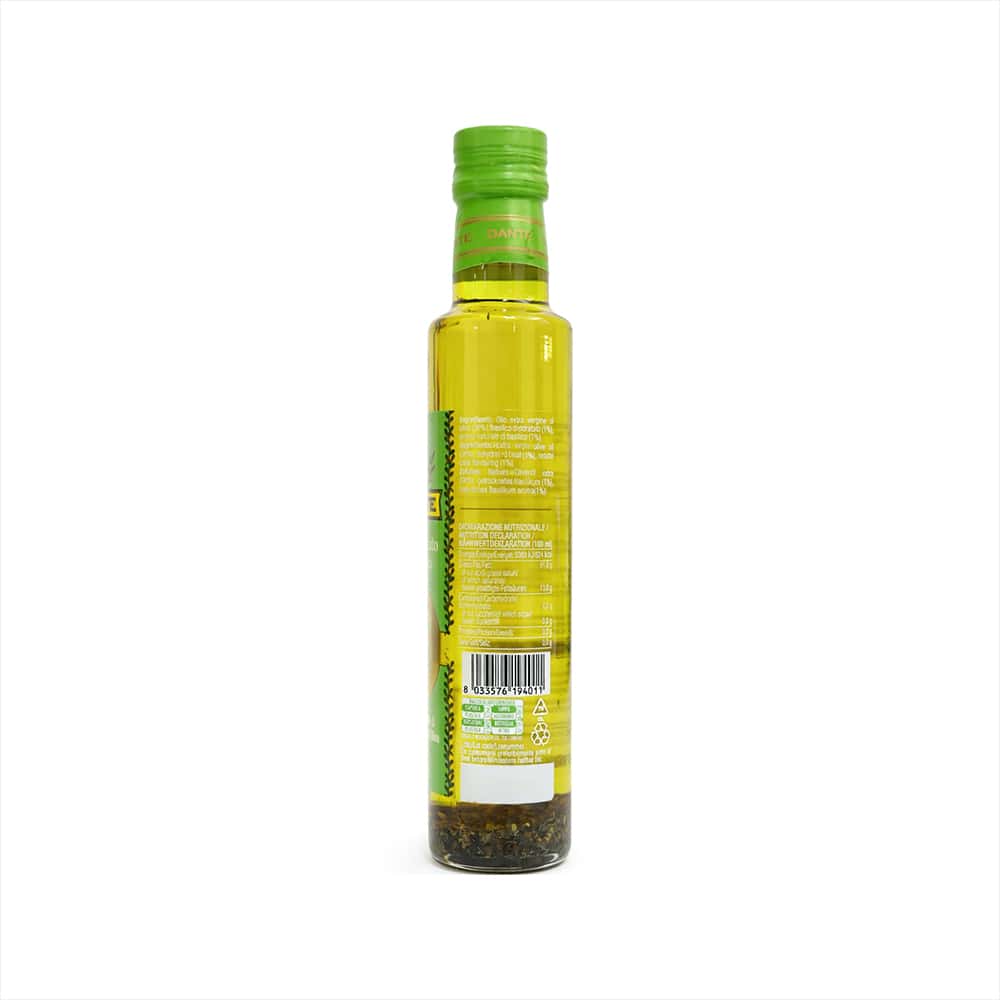 Aceite de oliva extra virgen aromatizado con albahaca Dante (250 ml) - Miniatura 2