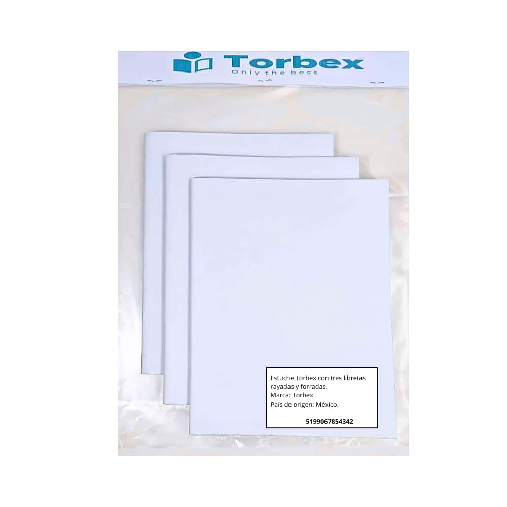 Estuche de tres libretas rayadas y forradas Torbex - Miniatura 3
