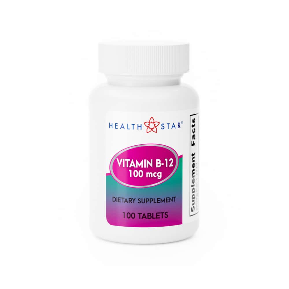 Vitamina B-12 100 mcg Health Star (100 tabletas) - Miniatura 1