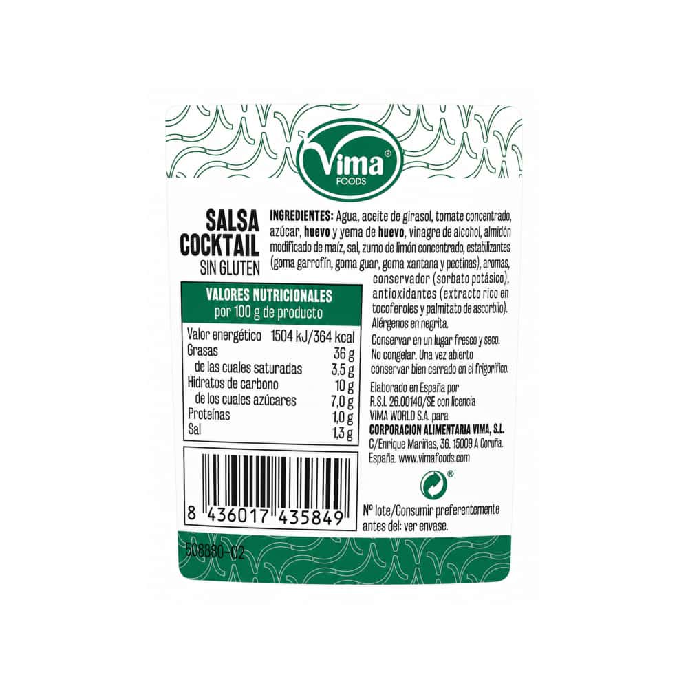 Salsa cocktail Vima Foods (225 ml) - Miniatura 10