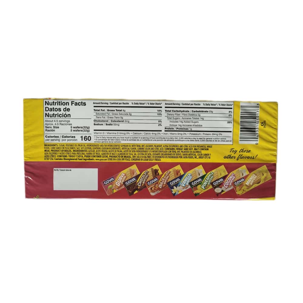 Sorbeto de vainilla relleno con crema sabor a fresa Goya (140 g / 4.94 oz) - Miniatura 2