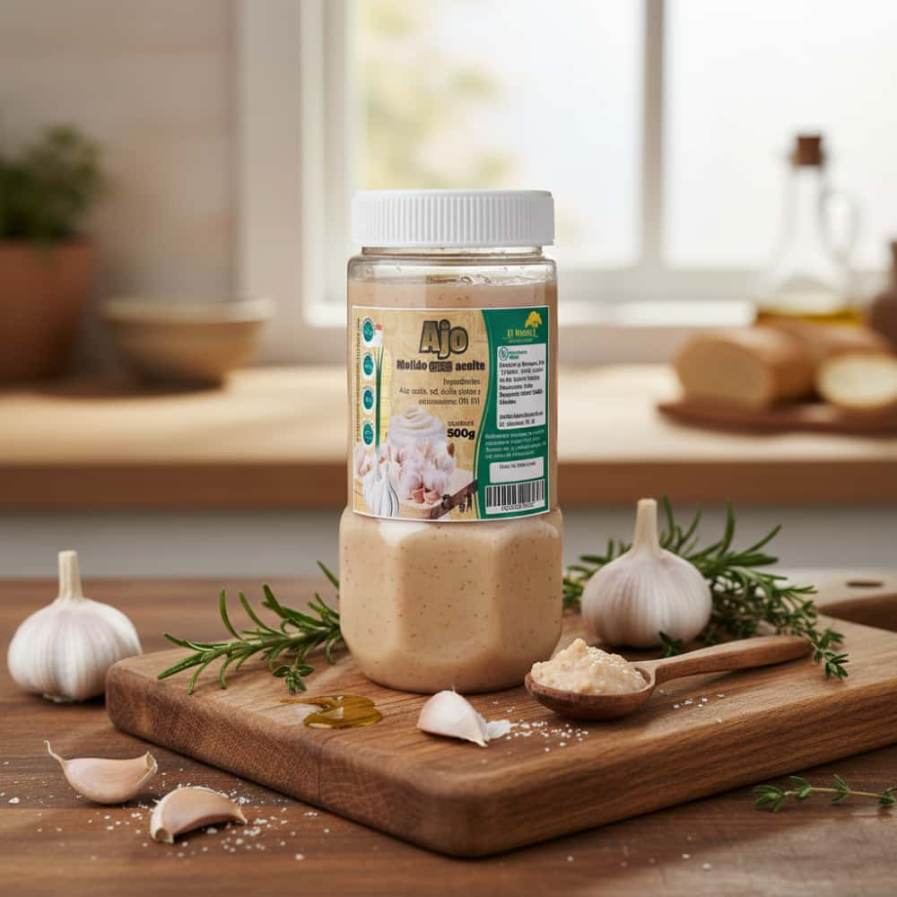 Ajo molido con aceite El Roble (500 g / 1.1 lb) - Miniatura 4
