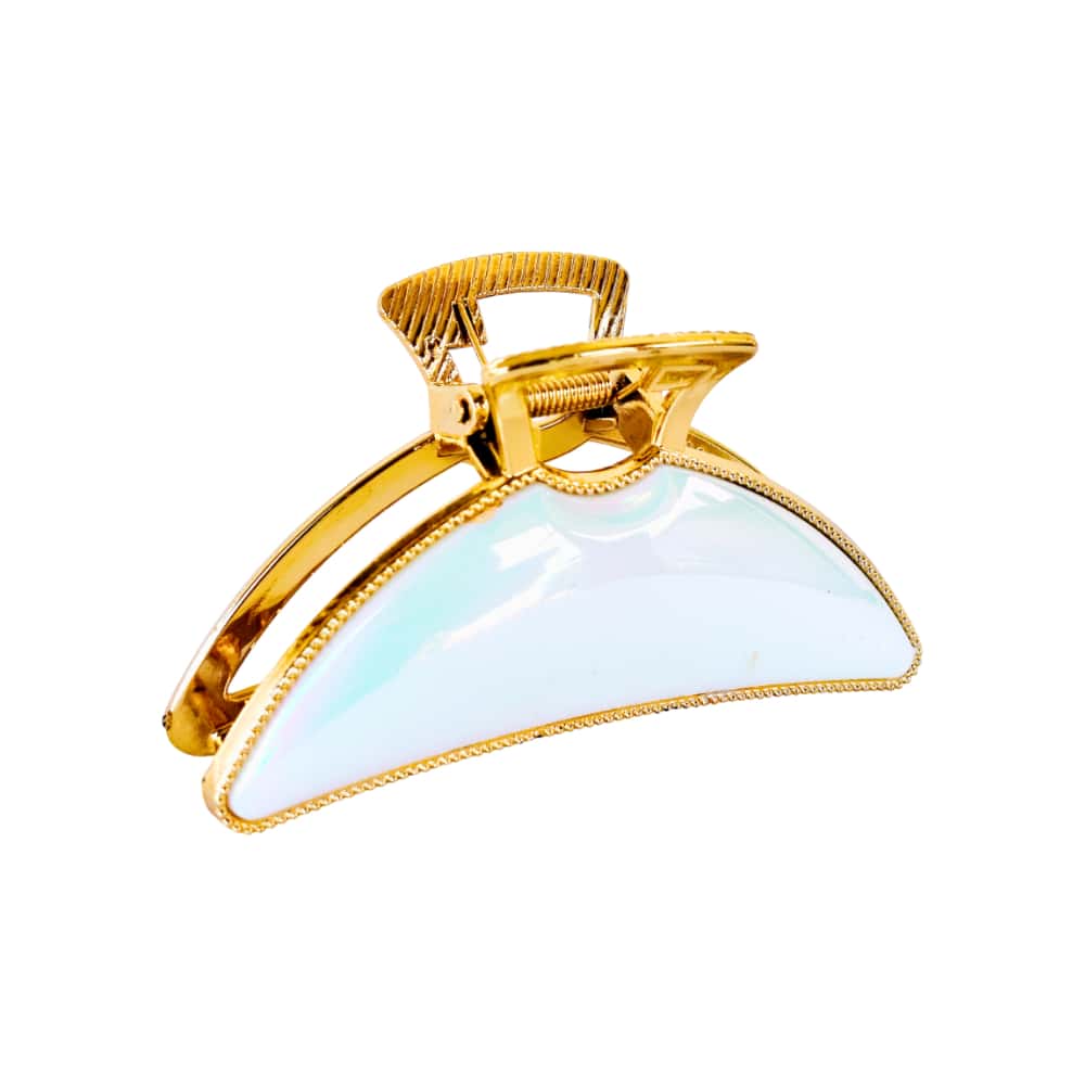 Pinza para el cabello blanco iridiscente Tiara - Miniatura 3