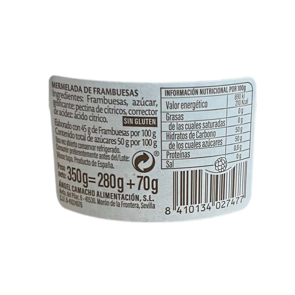 Mermelada de frambuesas La Vieja Fábrica (350 g / 12.35 oz) - Miniatura 2