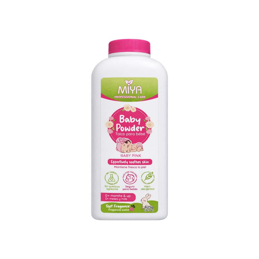 Talco para bebé Baby Pink Miya (625 g / 22 oz) - Miniatura 1