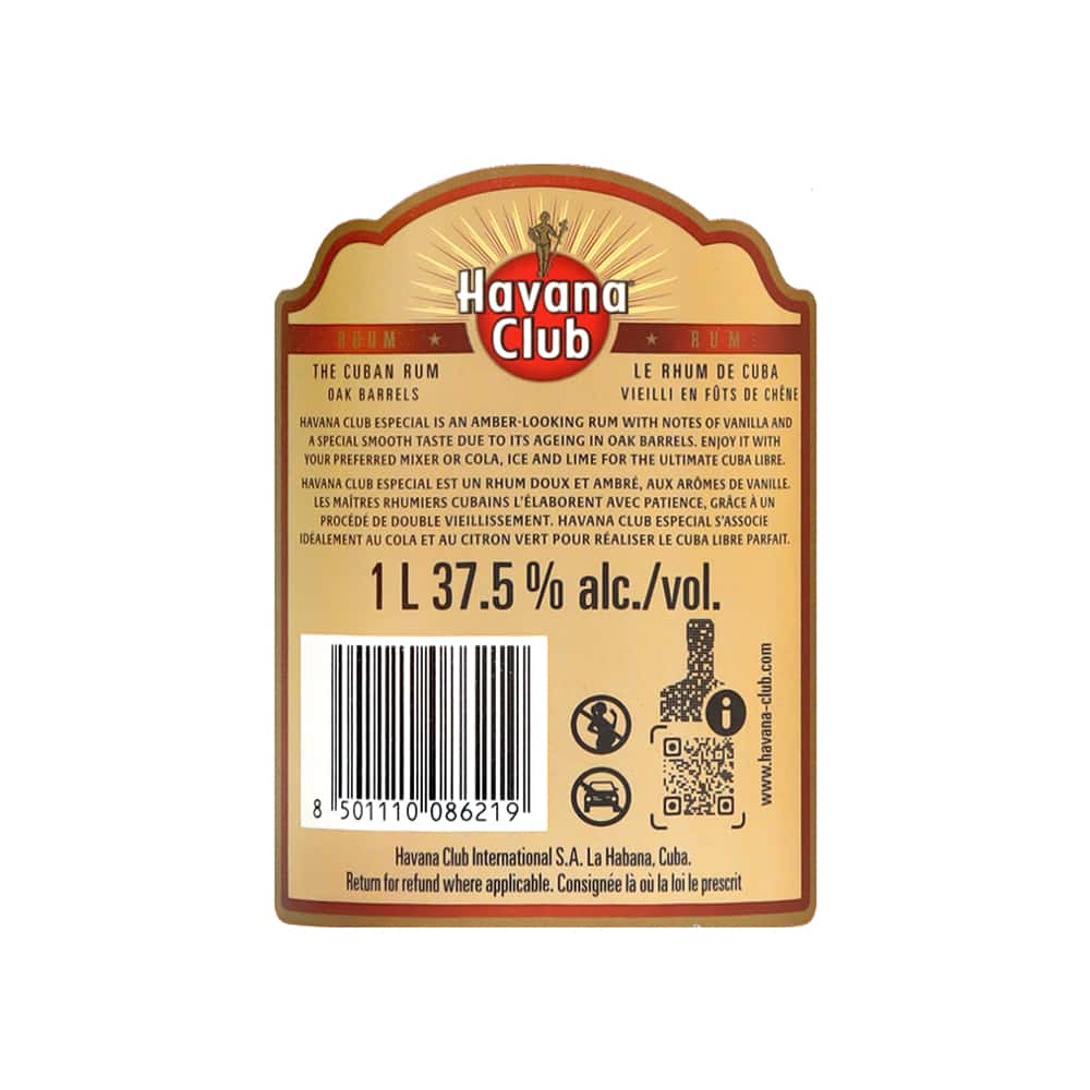 Ron Especial Havana Club (1 L) - Miniatura 3