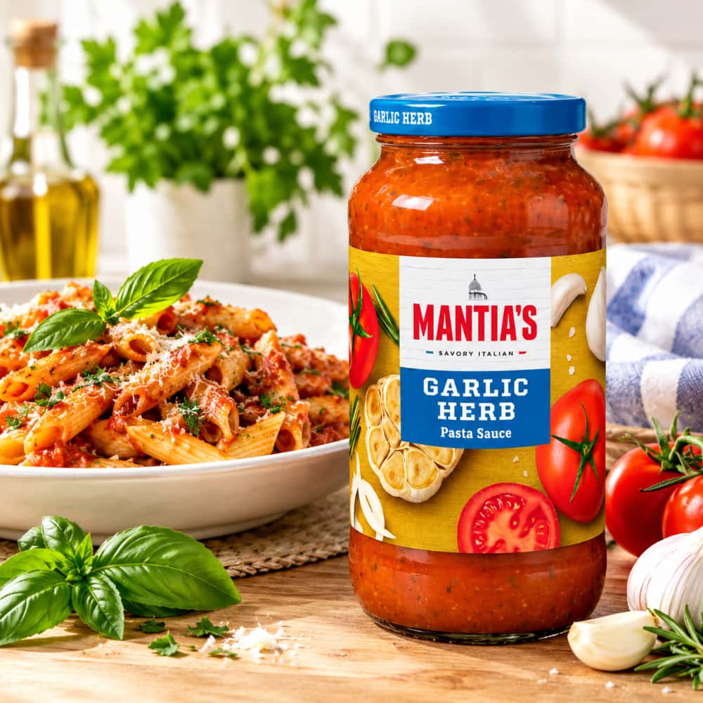 Salsa para pasta con ajo y hierbas Mantia's (680 g / 1.49 lb) - Miniatura 4