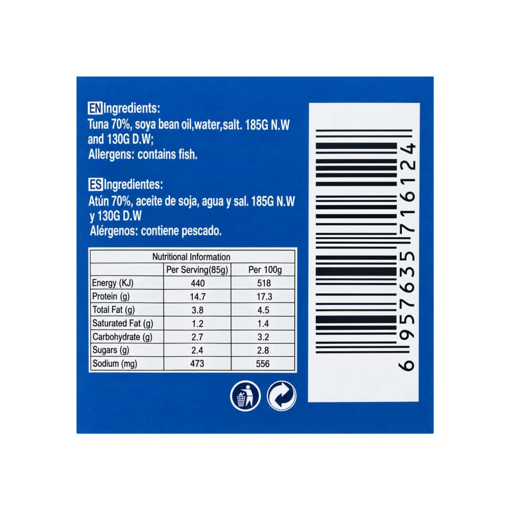 Atún lomitos en aceite Lucy (185 g / 6.53 oz) - Miniatura 8