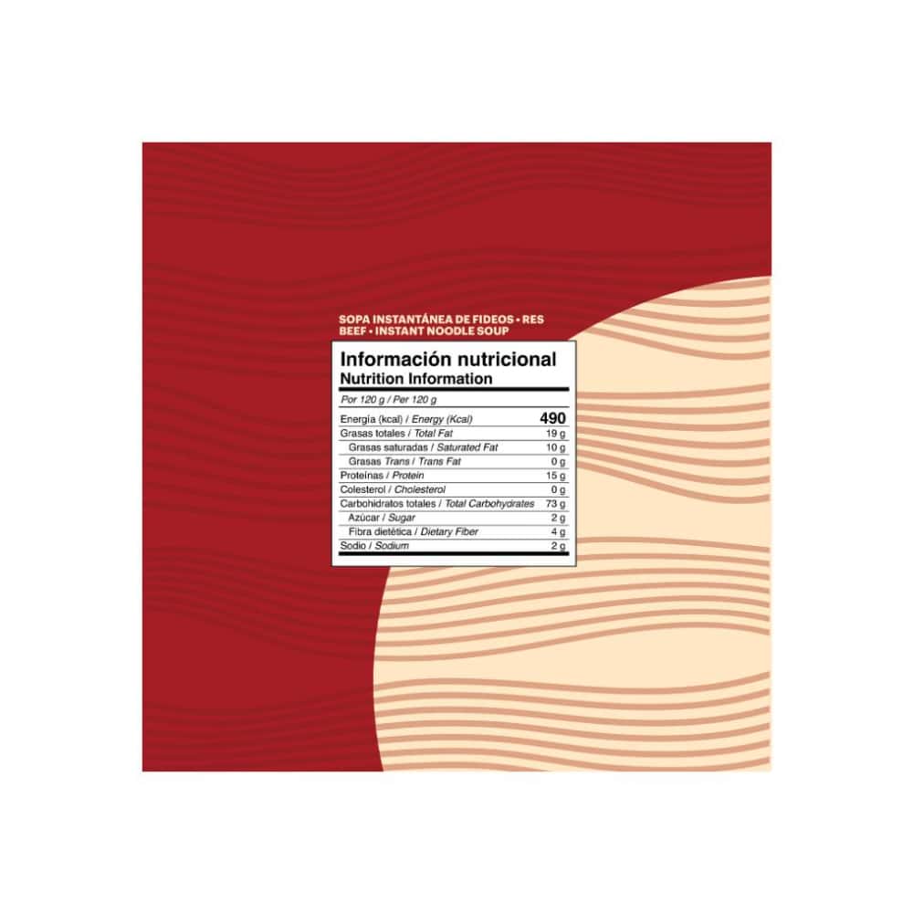 Sopa instantánea de fideos con sabor a res YEYA (40 x 75 g / 2.6 oz) - Miniatura 2