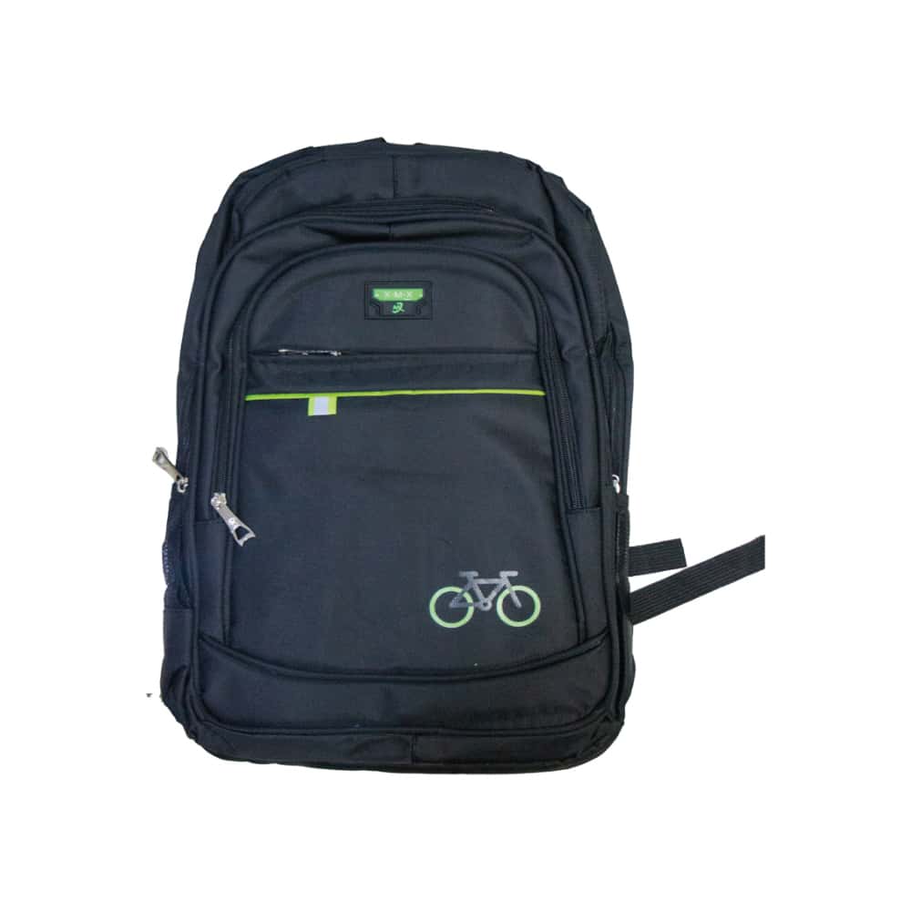 Mochila color negro y verde X.M.X (1 U) - Miniatura 1