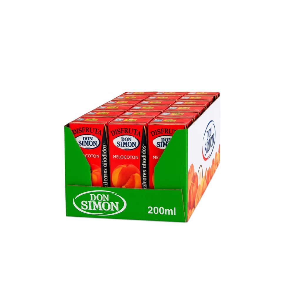 Caja de jugo de melocotón Don Simon (24 x 200 ml) - Miniatura 1