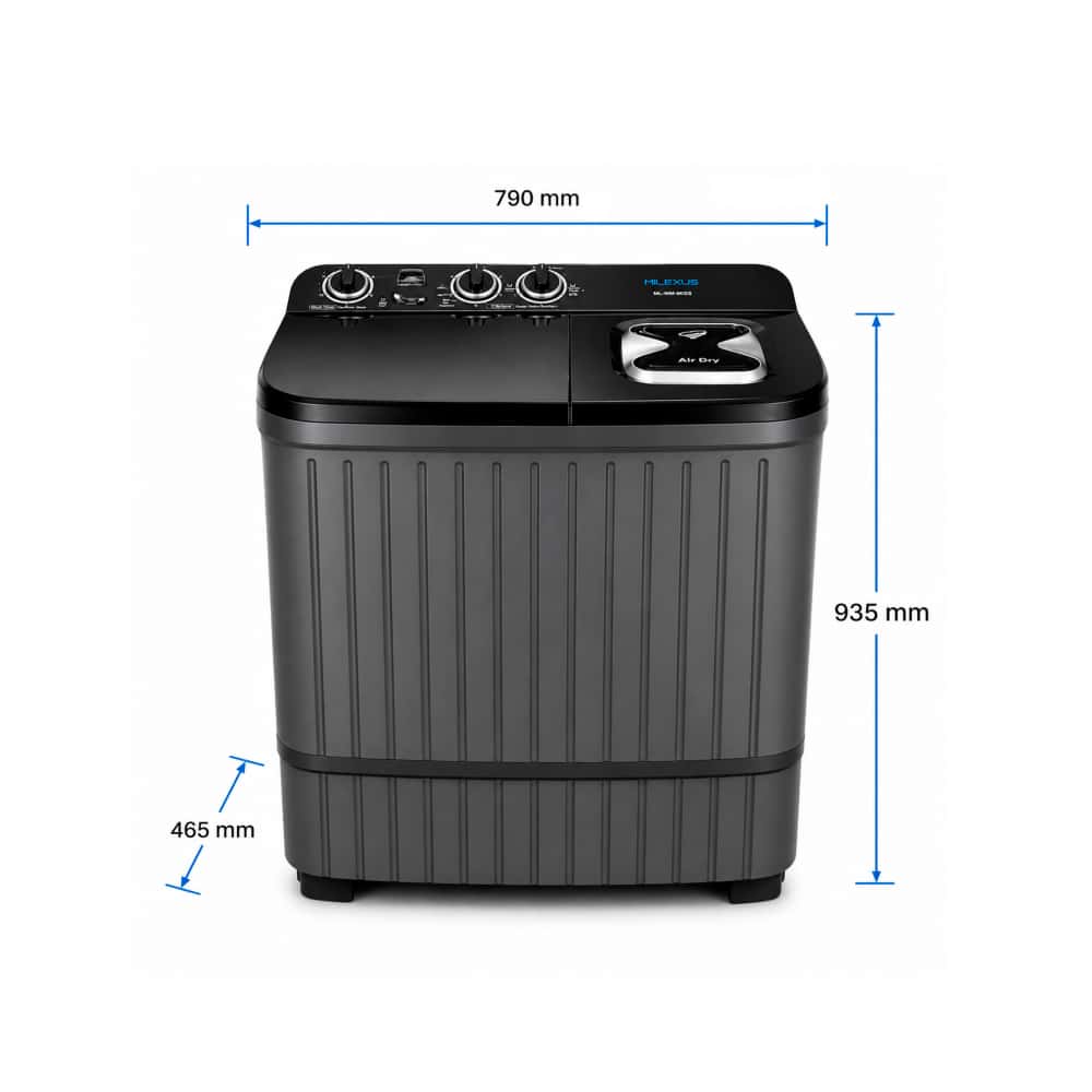 Lavadora semiautomática con bomba 9 Kg negra Milexus ML-WM-9KGS - Miniatura 4