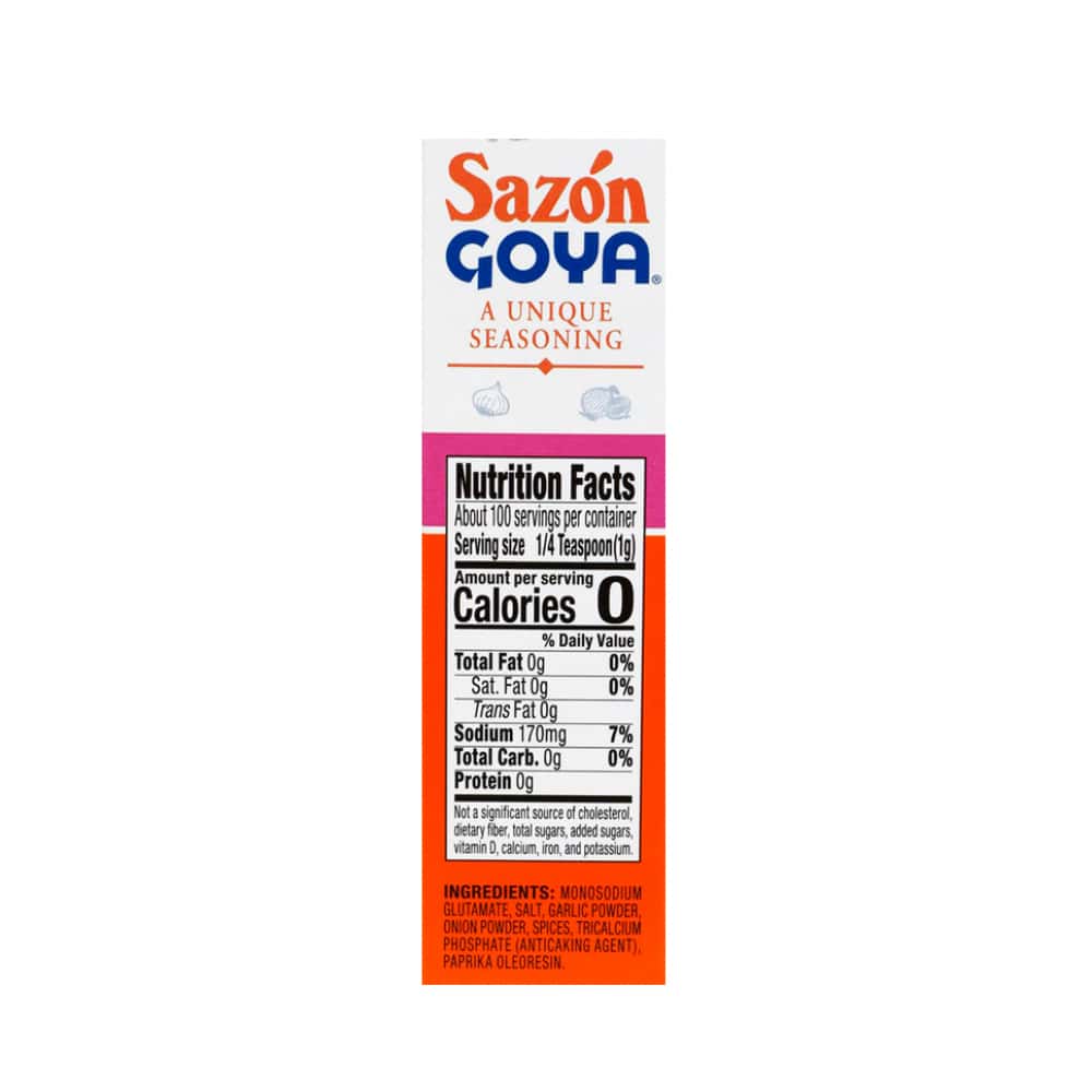 Sazón con ajo y cebolla Goya (100 g / 3.5 oz) - Miniatura 3