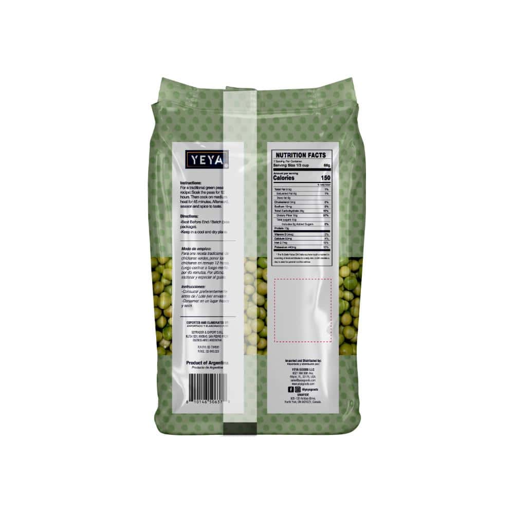 Chícharos verdes YEYA (454 g / 1 lb) - Miniatura 3
