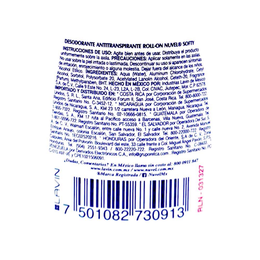 Desodorante antitranspirante para mujer Softy Nuvel (65 ml / 2.3 fl.oz) - Miniatura 8
