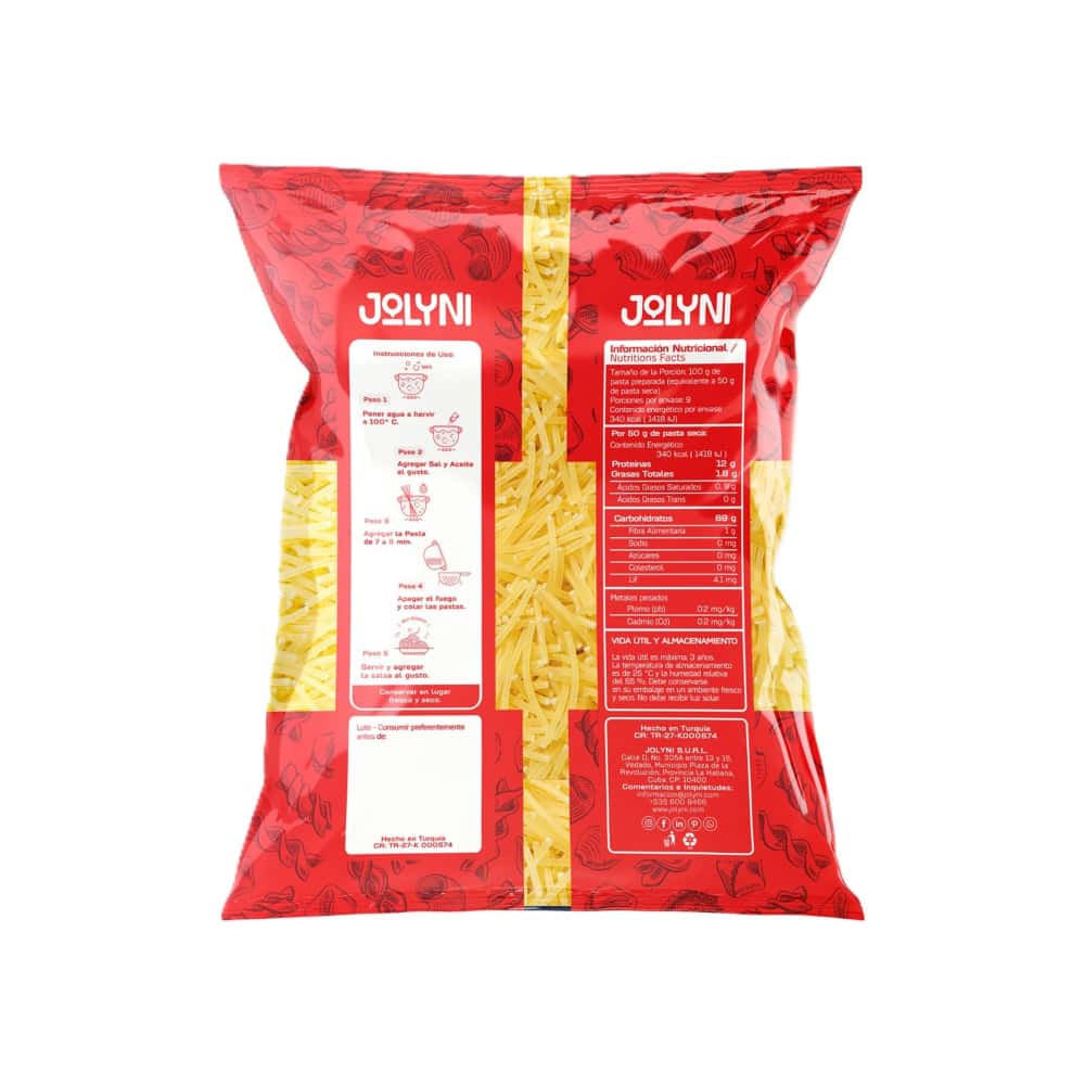 Pastas cortas - fideos - Vermicelli Jolyni (4 x 500 g / 1.10 lb) - Miniatura 2